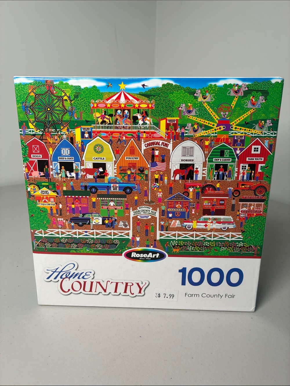 Home & Country 1000-Piece Jigsaw Puzzle - Colorful Farm County Fair
